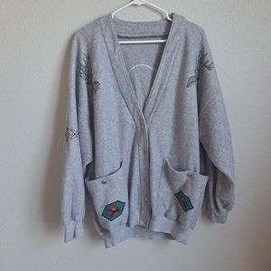 Womans Gray Southwestern Print Jacket